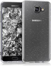 kwmobile hoes voor Samsung Galaxy A5 (2016) - backcover voor smartphone - Glitter en Stippen design - zilver / transparant