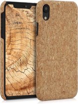 kwmobile Hoesje geschikt voor Apple iPhone XR case - Telefoonhoesje met coating van kurk - Handige beschermhoes in lichtbruin