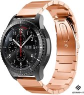 Stalen Smartwatch bandje - Geschikt voor Strap-it Samsung Galaxy Watch 46mm luxe metalen bandje - rosé goud - Strap-it Horlogeband / Polsband / Armband