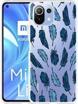 Xiaomi Mi 11 Lite Hoesje Feathers - Designed by Cazy