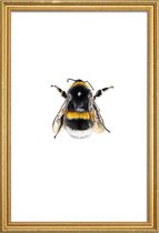JUNIQE - Poster met houten lijst Bumblebee -60x90 /Geel & Wit