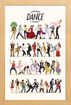 JUNIQE - Poster in houten lijst Everybody Dance Now -20x30 /Kleurrijk