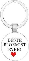 Akyol - Beste bloemist ever Sleutelhanger - Bloemist - Bloemisterij - Leuk kado voor iemand die bloemist is - 2,5 x 2,5 CM