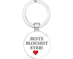 Akyol - Beste bloemist ever Sleutelhanger - Bloemist - Bloemisterij - Leuk kado voor iemand die bloemist is - 2,5 x 2,5 CM