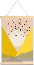 JUNIQE - Posterhanger Sunflock -60x90 /Geel & Ivoor