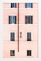 JUNIQE - Poster in houten lijst Pastel Facade -30x45 /Roze