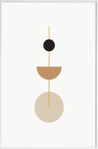 JUNIQE - Poster met kunststof lijst Pendulum gouden -40x60 /Goud &