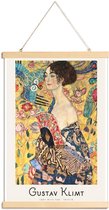 JUNIQE - Posterhanger Klimt - Lady with Fan -40x60 /Kleurrijk