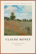 JUNIQE - Poster met kunststof lijst Monet - The Poppy Field near