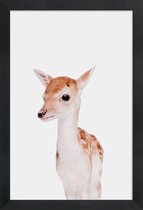 JUNIQE - Poster in houten lijst Fawn -30x45 /Bruin & Ivoor