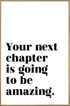 JUNIQE - Poster met kunststof lijst Next Chapter -30x45 /Wit & Zwart