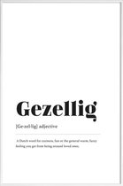 JUNIQE - Poster met kunststof lijst Gezellig -60x90 /Wit & Zwart