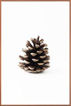 JUNIQE - Poster met kunststof lijst Pinecone N1 -13x18 /Bruin & Wit