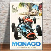 World Grand Prix Retro Poster 7 - 50x70cm Canvas - Multi-color