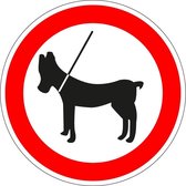 Honden aan de lijn houden sticker 150 mm