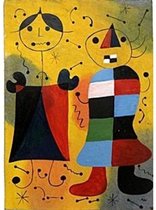 Joan Miro Abstract Watercolor Poster 12 - 40x50cm Canvas - Multi-color