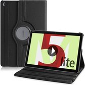 Huawei MediaPad M5 Lite 10.1 - Multi Stand Case - 360 Draaibaar Tablet hoesje - Tablethoes - Zwart