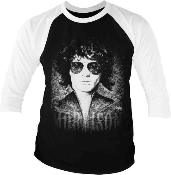 The Doors Raglan top -XL- Jim Morrison - America Zwart/Wit