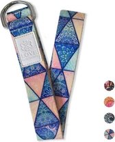 Love Generation ●Yoga Riem ●228 cm lang ●Design Print ●Triangle ●Blauw