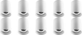 Opbouwspot 10 Pack - Pragmi Luxina Pro - GU10 Fitting - Opbouw Rond - Mat Wit - Aluminium - Verdiept - Kantelbaar - Ø90mm - BSE