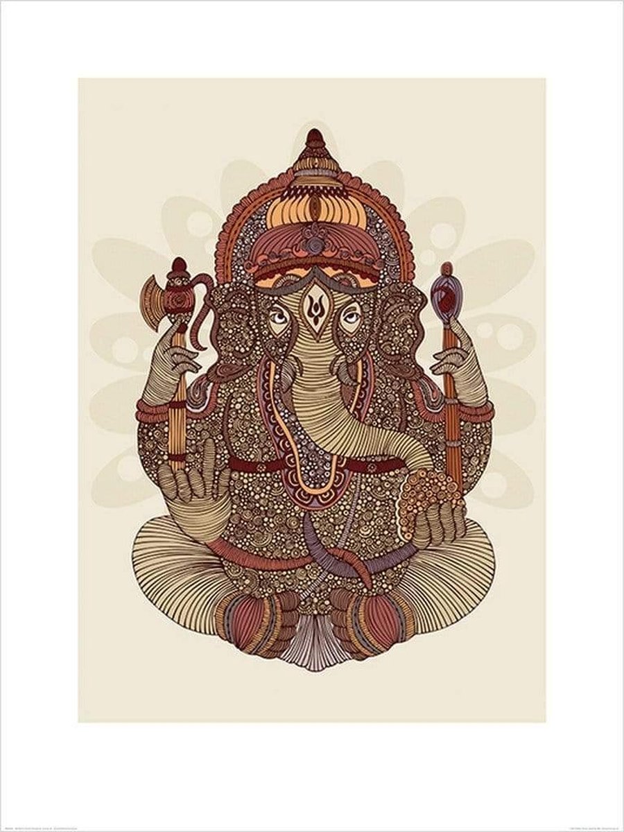 Pyramid Kunstdruk Valentina Ramos - Ganesha 60x80cm Divers