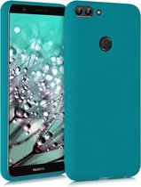 kwmobile telefoonhoesje voor Huawei Enjoy 7S / P Smart (2017) - Hoesje voor smartphone - Back cover in mat petrol