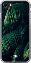 6F hoesje - geschikt voor iPhone 8 - Transparant TPU Case - Palm Leaves Dark #ffffff
