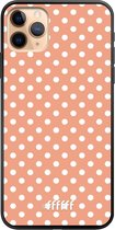 iPhone 11 Pro Max Hoesje TPU Case - Peachy Dots #ffffff