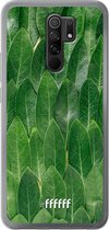 Xiaomi Redmi 9 Hoesje Transparant TPU Case - Green Scales #ffffff