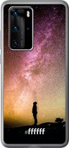 Huawei P40 Pro Hoesje Transparant TPU Case - Watching the Stars #ffffff