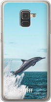 Samsung Galaxy A8 (2018) Hoesje Transparant TPU Case - Dolphin #ffffff