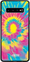 Samsung Galaxy S10 Hoesje TPU Case - Psychedelic Tie Dye #ffffff