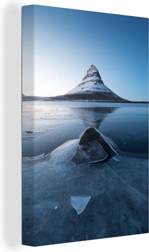 La montagne Kirkjufell à Snaefellsnes en Islande Toile 80x120 cm - Tirage photo sur toile (Décoration murale salon / chambre)