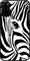 ADEL Siliconen Back Cover Softcase Hoesje voor Samsung Galaxy S20 FE - Zebra Wit