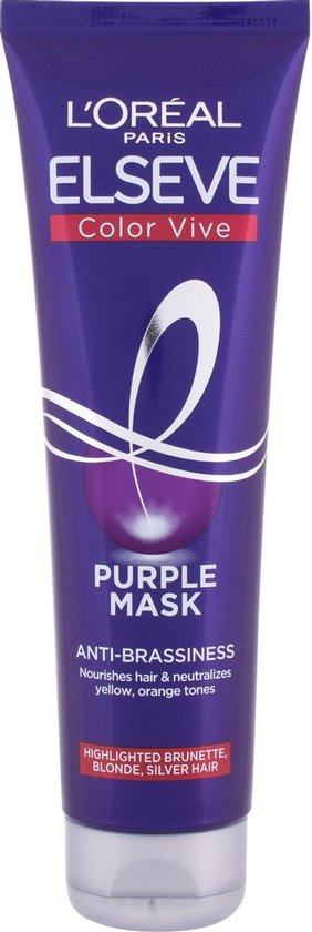 Loreal Professionnel - Elseve Color Vive Purple Mask - Nourishing Mask For Blonde And Highlighted Hair