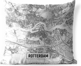 Buitenkussens - Tuin - Stadskaart Rotterdam - 50x50 cm