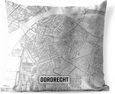 Buitenkussens - Tuin - Stadskaart Dordrecht - 60x60 cm