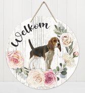 Welkom - Beagle | Muurdecoratie - Bordje Hond
