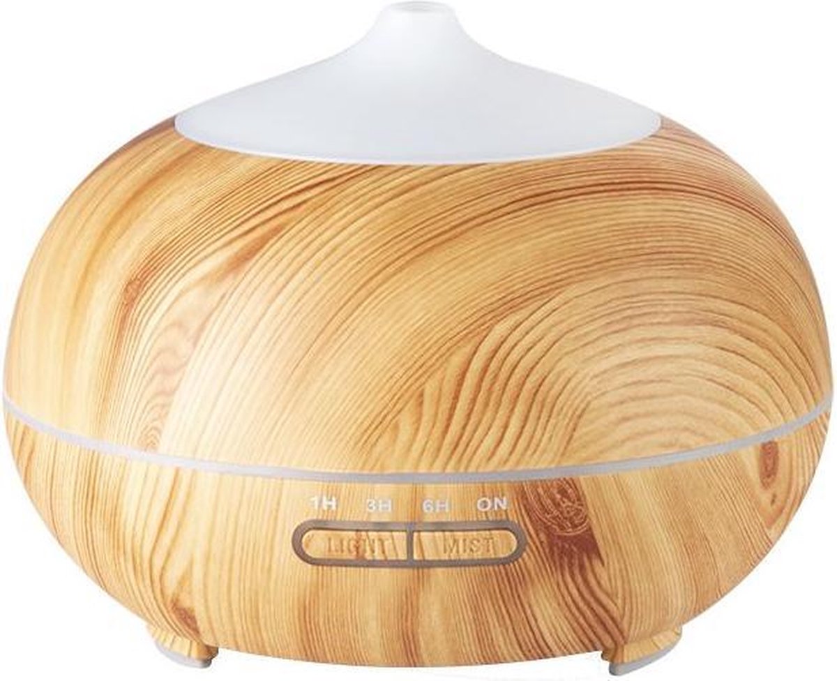 Goedkoopste ACTIVE Aroma Diffuser Luchtbevochtiger Spa 06 Licht Hout 400ml Timer