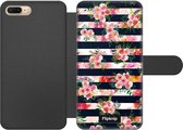 Wallet case - geschikt voor iPhone 8 Plus - Floral N°8