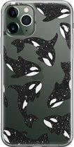 iPhone 11 Pro Max hoesje - Orka - Soft Case Telefoonhoesje - Print - Transparant