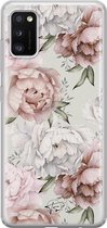 Samsung Galaxy A41 siliconen hoesje - Klassieke bloemen - Soft Case Telefoonhoesje - Beige - Bloemen