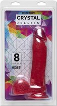 Crystal Jellies - Realistic Cock with Balls - 8 Inch - Pink - Realistic Dildos