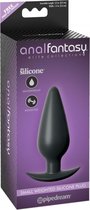 Small Weighted Silicone Plug - Black - Butt Plugs & Anal Dildos