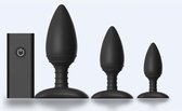 ACE MEDIUM Remote Control Vibrating Butt Plug - Black - Anal Vibrators