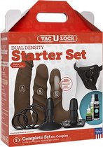 Dual Density Starter Set - Chocolate - Strap On Dildos - Kits