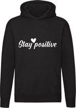 Stay Positive Hartje Hoodie | blijf positief |mental coaching | sweater | trui | unisex