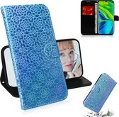 Voor Xiaomi Mi CC9 Pro / Note 10 / Note 10 Pro Solid Hyun Color Magnetic Attraction Horizontale Flip Leather Case met Lanyard, Support Holder & Card Slot & Wallet (Sky Blue)
