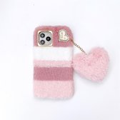 Kleuraanpassing Plush Love Pendant TPU beschermhoes voor iPhone 11 Pro Max