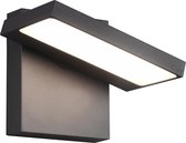 LED Tuinverlichting - Wandlamp Buitenlamp - Iona Ihson - 8W - Warm Wit 3000K - Draaibaar - Vierkant - Mat Antraciet - Aluminium